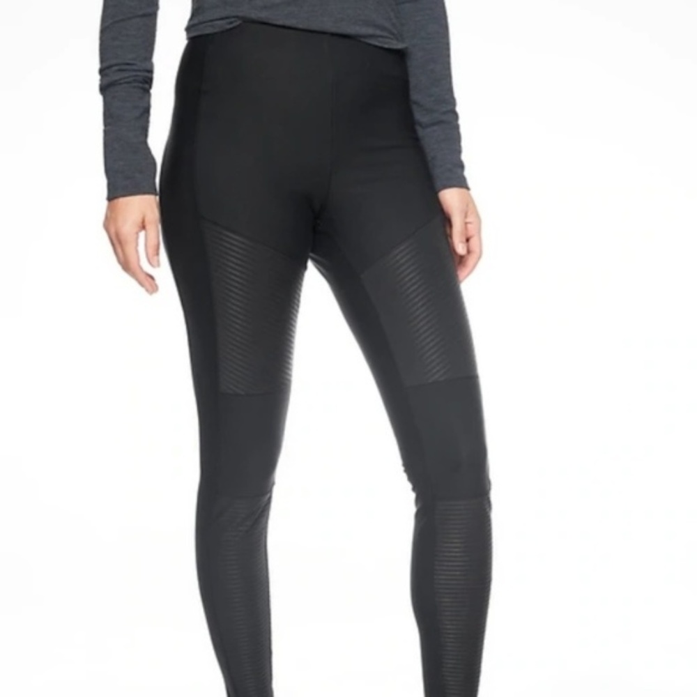 Athleta Madison Moto Tights size 0 Black